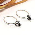 Earrings - Filigree Heart Circle Drops