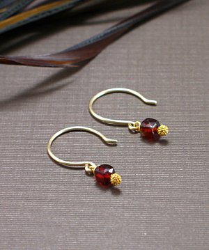Earrings - Filigree Heart Crystal Drops