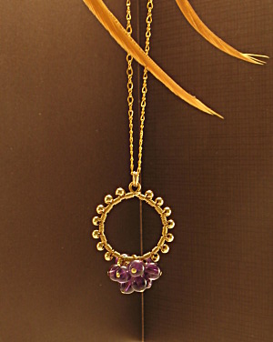 Cluster Necklace - Amethyst