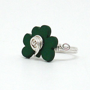 A Pretty Rock Jewelry: Luck of the Irish Shamrock Ring - Unique Limited Edition Handmade Jewelry : natural ingredients handmade jewelry jewelry one-of-a-kind jewelry