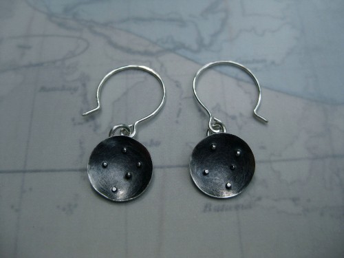Southern Cross Constellation Disc Earrings by Jesika Jack on Etsy